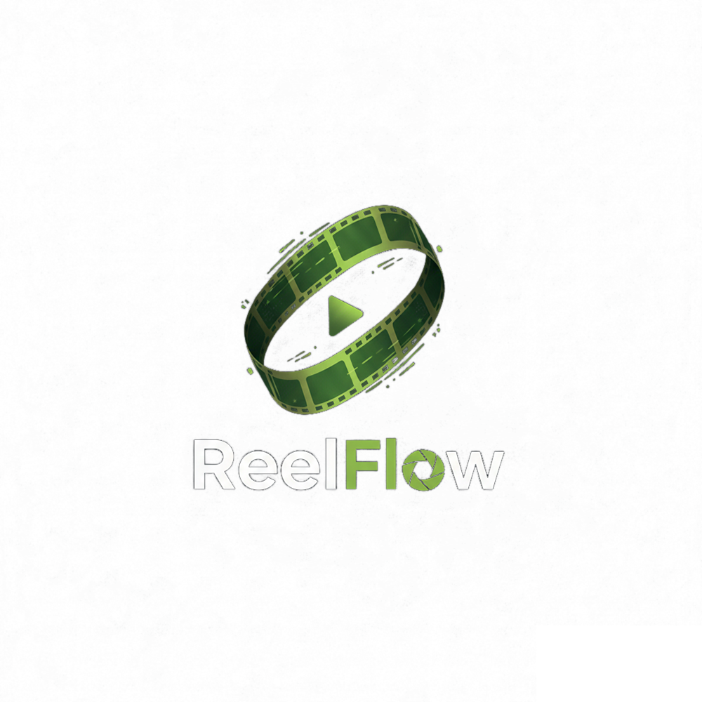ReelFlow - Logo de gestión de pietaje y producción audiovisual